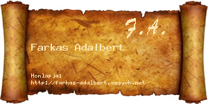 Farkas Adalbert névjegykártya
